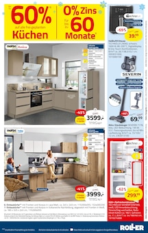 Kühlschrank im ROLLER Prospekt "Schneeflöckchen Preis-Schöckchen" mit 16 Seiten (Nordhausen)