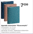 Agenda semainier - Exacompta en promo chez Monoprix Nantes à 7,99 €