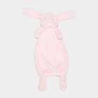 Doudou lapin fausse fourrure rose clair bébé en promo chez La Halle Tourcoing à 6,29 €