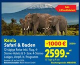 Kenia Safari & Baden für 2.599,00 € bei Lidl im Angebot Kenia Safari & Baden im aktuellen Lidl Prospekt