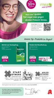 Aktueller mea - meine apotheke Prospekt "Unsere August-Angebote" Seite 1 von 4 Seiten für Wehr