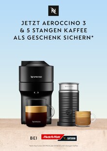 Kaffeevollautomat im Nespresso Prospekt "Jetzt Aeroccino 3 & 5 Stangen Kaffee als Geschenk sichern*" mit 3 Seiten (Mönchengladbach)