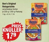 Reisgerichte von Ben's Original für 1,79 € bei V-Markt im Angebot Reisgerichte von Ben's Original im aktuellen V-Markt Prospekt