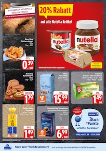 Nutella im aktuellen EDEKA Prospekt (Greifswald) Nutella im EDEKA Prospekt "Top Angebote" mit 26 Seiten (Greifswald)