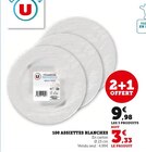 100 assiettes blanches - U - Super U à Albi 100 assiettes blanches - U en promo chez Super U Albi à 9,98 €