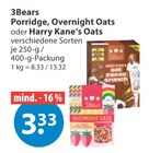Porridge oder Overnight Oats oder Harry Kane‘s Oats von 3Bears im aktuellen V-Markt Prospekt für 3,33 €