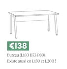 Bureau en promo chez Crack Roubaix à 138,00 €