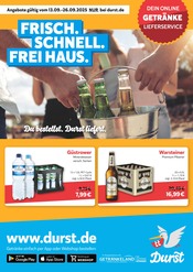 Aktueller Durst.de Getränkemärkte Prospekt in Bentwisch und Umgebung, "Du bestellst. Durst liefert." mit 2 Seiten, 13.09.2025 - 26.09.2025