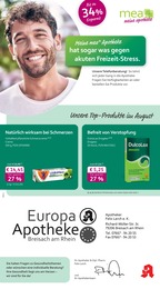Apotheken Prospekt von mea - meine apotheke in Merdingen Aktueller mea - meine apotheke Apotheken Prospekt für Merdingen: Unsere August-Angebote mit 4} Seiten, 01.08.2026 - 31.08.2026