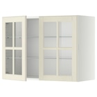 Aktuelles Wandschrank mit Böden/2 Glastüren weiß/Bodbyn elfenbeinweiß 80x60 cm Angebot bei IKEA in Krefeld ab 218,00 €