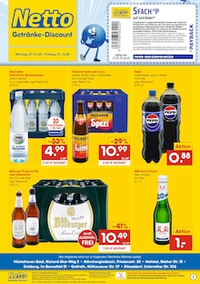 Bier im Netto Marken-Discount Prospekt "DER ORT, AN DEM DU IMMER AUSGEZEICHNETE PREISE FINDEST." mit 2 Seiten (Hückelhoven)