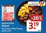 Gulasch Angebote von MEINE METZGEREI bei ALDI SÜD Rodgau für 3,19 €