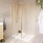 Promo Paroi de douche walk-in avec retour Ledava dorée 80 + 45 cm à 199,00 € dans le catalogue Castorama à Mandelieu-la-Napoule