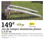 Jeu de rampes aluminium planes L 2.27 m à Espace Emeraude dans Guénin Jeu de rampes aluminium planes L 2.27 m à Espace Emeraude dans Guénin