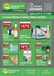 Raiffeisen Hohe Mark Hamaland eG Prospekt: "DIE GETRÄNKEKÖNNER", 2 Seiten, 01.10.2026 - 07.10.2026