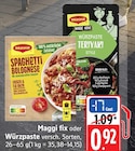 Spaghetti Bolognese im Angebot bei EDEKA in Lahr Spaghetti Bolognese Angebote von Maggi bei EDEKA Lahr für 0,92 €
