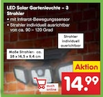 LED Solar Gartenleuchte – 3 Strahler Angebote bei Netto Marken-Discount Nordhorn für 14,99 €
