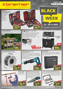Carl Bremer GmbH & Co. KG Prospekt der Woche "BLACK WEEK" Seite 1, 22.11.2025 bis 20.12.2025 für Luschendorf Aktueller Carl Bremer GmbH & Co. KG Prospekt "BLACK WEEK" Seite 1 von 8 Seiten für Luschendorf