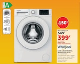 Lave-linge frontal 10 kg - WHIRLPOOL en promo chez Hyper U Mont-Saint-Aignan à 399,00 €