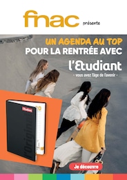 Catalogue Multimédia & Electroménager de Fnac à Fontenay-sous-Bois, avec 1 page Prospectus Multimédia & Electroménager de Fnac à Fontenay-sous-Bois: "fnac présente UN AGENDA AU TOP POUR LA RENTRÉE AVEC L'Etudiant", 1 page, 08/07/2026 - 31/07/2026