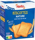 Biscottes Nature - NETTO à 0,60 € dans le catalogue Netto
