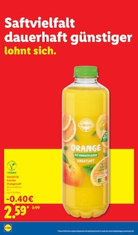 Saft im aktuellen Lidl Prospekt (Düsseldorf) Saft im Lidl Prospekt "Der Preisführer macht Deutschland dauerhaft günstiger!" mit 38 Seiten (Düsseldorf)