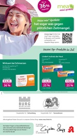 mea - meine apotheke Apotheken Prospekt der aktuellen Woche mit 4 Seiten, gültig von 01.07.2026 bis 31.07.2026, in Lauterbach und Umgebung Aktueller mea - meine apotheke Apotheken Prospekt in Lauterbach und Umgebung, "Unsere Juli-Angebote" mit 4 Seiten, 01.07.2026 - 31.07.2026