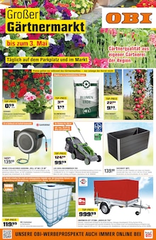 Blumenerde im aktuellen OBI Prospekt (Erfurt) Blumenerde im OBI Prospekt "Großer Gärtnermarkt!" mit 4 Seiten (Erfurt)