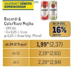 Cola/Razz Mojito Angebote von Bacardi bei Metro Bad Salzuflen für 2,84 €