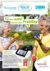 Aktueller Reha-OT Lüneburg Melchior und Fittkau GmbH Prospekt mit Blutdruckmessgerät, "Fit und mobil durch den Frühling", Seite 1