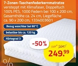 7-Zonen-Taschenfederkernmatratze von  im aktuellen ROLLER Prospekt für 249,99 €