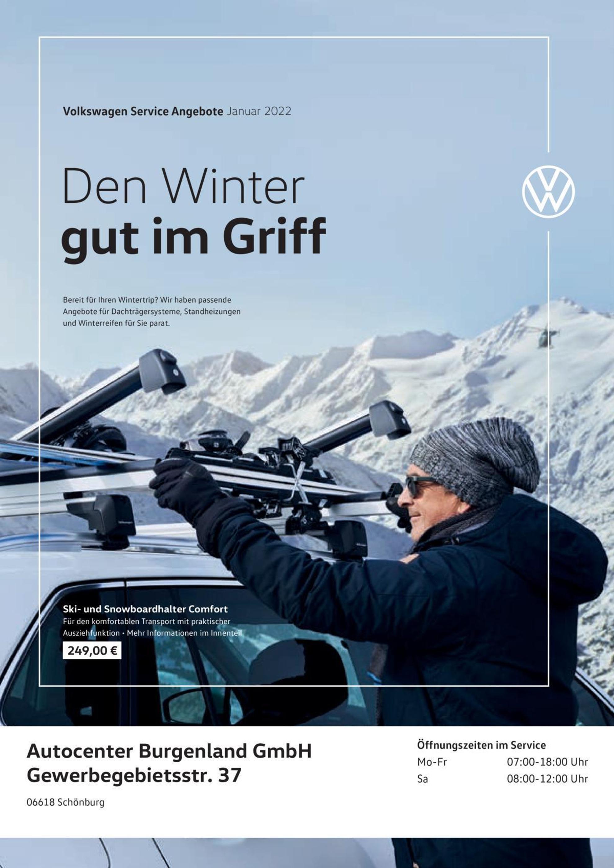 Volkswagen Prospekt für Wethau mit 1 Seite Volkswagen Prospekt für Wethau: "Den Winter gut im Griff", 1 Seite, 01.01.2022 - 28.02.2022