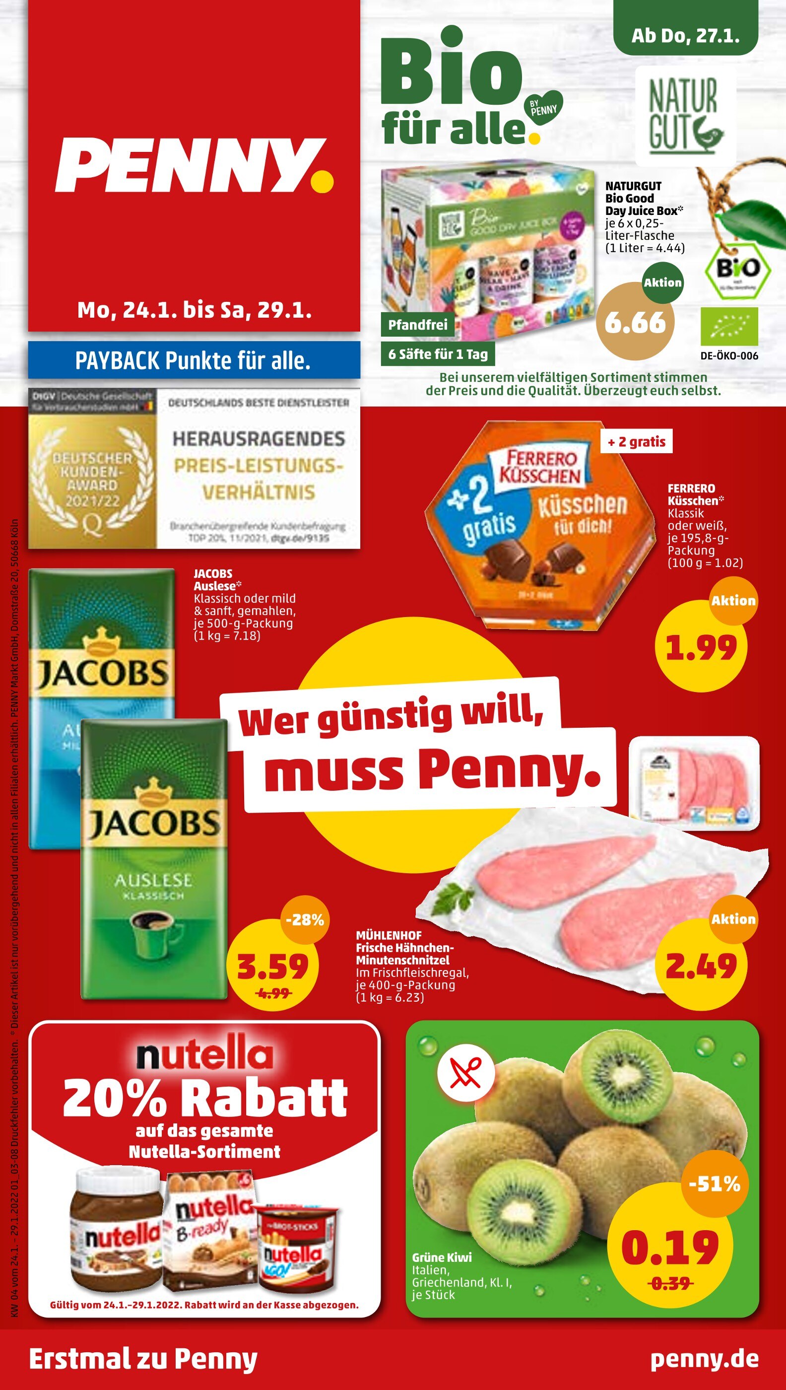 Penny-Markt Prospekt für Lübeck mit 40 Seiten Penny-Markt Prospekt für Lübeck: "Top Angebote", 40 Seiten, 24.01.2022 - 29.01.2022
