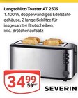 Langschlitz-Toaster AT 2509 im Angebot bei GLOBUS in Viersen Langschlitz-Toaster AT 2509 Angebote von Severin bei GLOBUS Viersen für 34,99 €
