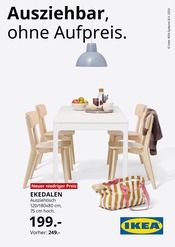 Aktueller IKEA Prospekt mit Klappstuhl, "Ausziehbar, ohne Aufpreis.", Seite 1