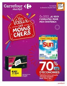 Carrefour Market Catalogue "Vos Voeux LES MOINS CHERS", 14 pages, Saint-Étienne, 18/01/2022 - 30/01/2022 Carrefour Market Catalogue "Vos Voeux LES MOINS CHERS", 14 pages, Saint-Étienne, 18/01/2022 - 30/01/2022