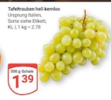 GLOBUS - Tafeltrauben hell kernlos Angebot im Prospekt Tafeltrauben hell kernlos bei GLOBUS im Prospekt "" für 1,39 €