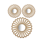Set de 3 miroirs dorés - Maxi Bazar à Nantes Set de 3 miroirs dorés en promo chez Maxi Bazar Nantes à 14,99 €