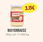 Mayonnaise - NATURALIA en promo chez Naturalia Mayonnaise - NATURALIA dans le catalogue Naturalia