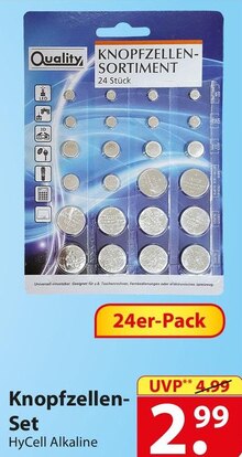 Quality Knopfzellen-Set bei famila Nordost in Hamburg Quality Knopfzellen-Set im Angebot bei famila Nordost Hamburg für 2,99 €