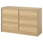 Kommode mit 6 Schubladen mit 2 Innenschubladen/Eichenachbildung Angebote von ANKARUDDEN bei IKEA Passau für 199,00 €