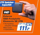 Externe SSD-Festplatte Elements SE 2TB Angebote von WD bei expert Würzburg für 111,00 €