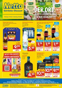 Cola im Netto Marken-Discount Prospekt "DER ORT, AN DEM DU IMMER AUSGEZEICHNETE PREISE FINDEST." mit 2 Seiten (Pirna)