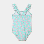 Promo Maillot de bain une pièce à volants vert clair fille à 12,99 € dans le catalogue La Halle à Lanester