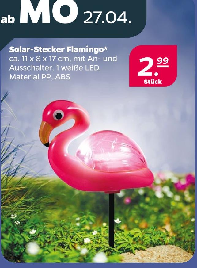 Solar-Stecker Flamingo