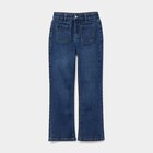 Jean flare poches plaquées bleu foncé fille dans le catalogue La Halle