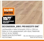Designboden „Binyl pro Biscotti Oak“ bei OBI im Prospekt "" für 18,99 €