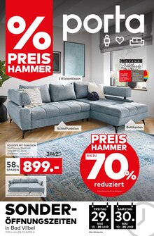 Couch im aktuellen porta Möbel Prospekt (Frankfurt (Main)) Couch im porta Möbel Prospekt "PREIS HAMMER" mit 16 Seiten (Frankfurt (Main))
