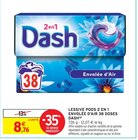 Lessive pods 2 en 1 envolée d'air 38 doses - DASH en promo chez Intermarché Hyper Poitiers à 8,76 €