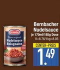 Nudelsauce Bolognese im EDEKA Prospekt Nudelsauce Bolognese von Bernbacher im aktuellen EDEKA Prospekt für 1,49 €